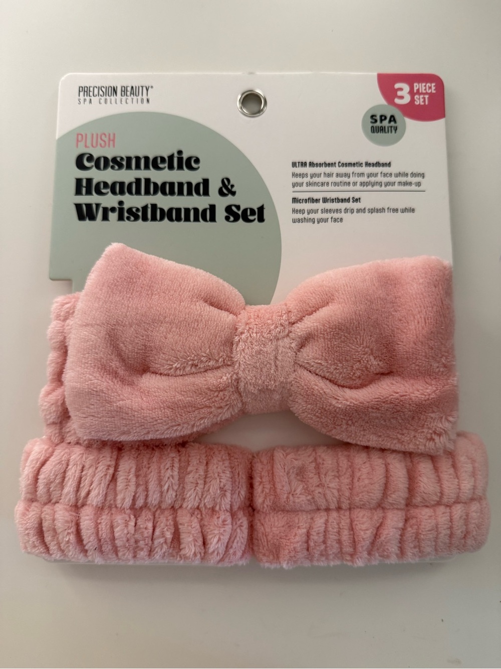 Othr Plush Cosmetic Headband & Wristband Set - Pink